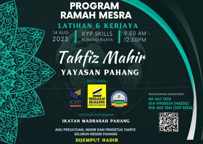PROGRAM RAMAH MESRA LATIHAN &amp; KERJAYA TAHFIZ MAHIR YAYASAN PAHANG